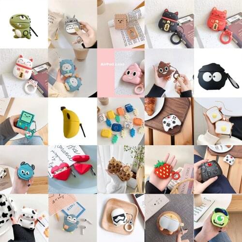 High Quality Cute Earphone 3D Headphone Case For Airpods Pro Protective Cartoon For Silicone Cover For Airpods Case