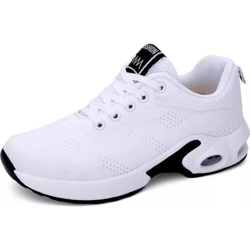 Women Sneakers Air Cushion Running Shoes Breathable Lightweight Comfortable Mesh Flying Women Shoes Sports Tennis Shoes