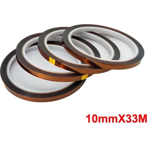 10pcs High Quality 10mm X 33m High temperature tape BGA Heat Resistant Polyimide Heat Resistant tape