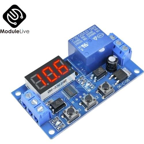 DC 12V LED Digital display Home Automation Delay Relay Trigger Time Circuit Timer Control Cycle Adjustable Switch Relay Module