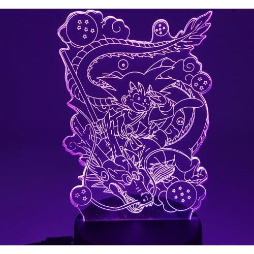 Dragon Ball Son Goku 3D Night Lamp Shenron Led Set Touch Sensor Colorful DBZ Night Lights Illuminator Lamp Decor Home Visual Led