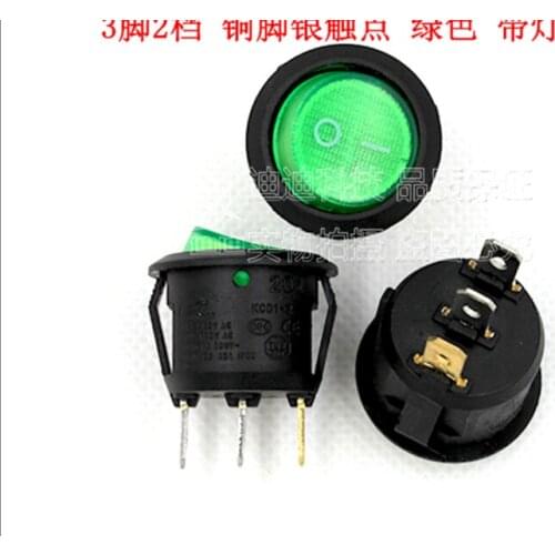 5pcs On/Off Green LED Lighted Round Rocker Switch Car Dash Dashboard BoatTruck RV Boat ATV Home