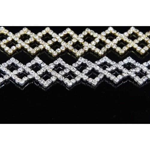 5Yards Crystal Rhinestone Trims Cup Claw Chain Jewelry Crafts Free Shipping
