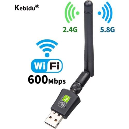 600Mbps 5.8GHz+2.4GHz USB Wifi Adapter USB Wifi Receiver Wireless Network Card USB High Speed Antenna Wifi Adapter Free Driver