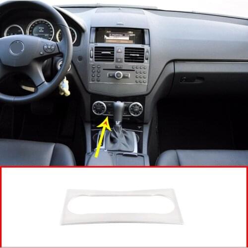 ABS Chrome Car Center Air Conditioning Decoration Frame Trim For Mercedes benz C Class W204 2008-2014 Two models Accessories