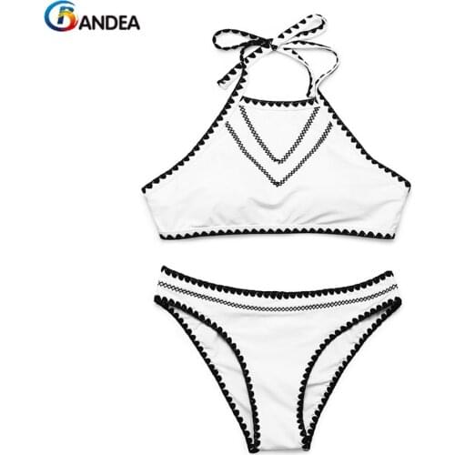 BANDEA sexy bikinis women tops 2019 two pieces separates bikini bottom female halter top swimsuit panties summer briefs