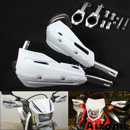 White Handguards 1-1/8" Handlebar Dirt Bike Hand Guards Motorcycle Handguards For XR CRF WR DRZ 28mm Brush Bar
