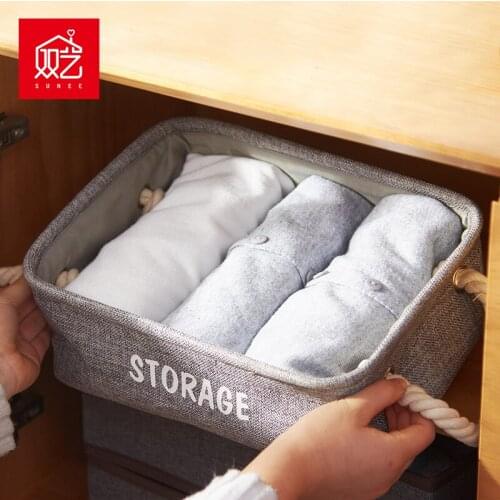 Large Laundry Storage Basket Sundries Toys Dirty Clothes Storage Bag with Handle