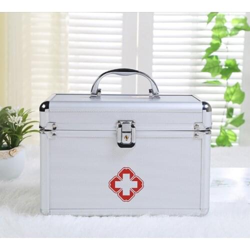 Household aluminum medicine box medicine storage box portable first aid box Aluminum Storage Box