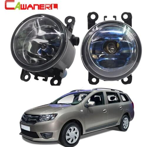 Cawanerl For Dacia Logan 2004-2015 100W Car Styling Halogen Bulb Front Fog Light DRL Daytime Running Lamp 12V High Power