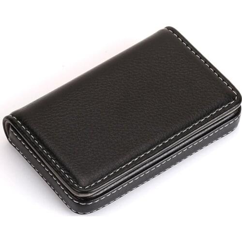 Mini Magnetic Design Card Holder Bag Business Package PU Leather Case For ID Credit Cards Drop Shipping