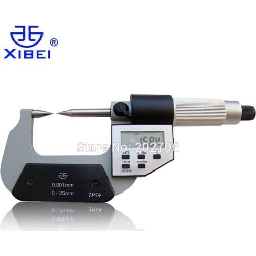 0-25mm IP54 Digital double Point Micrometers digital point head micrometer