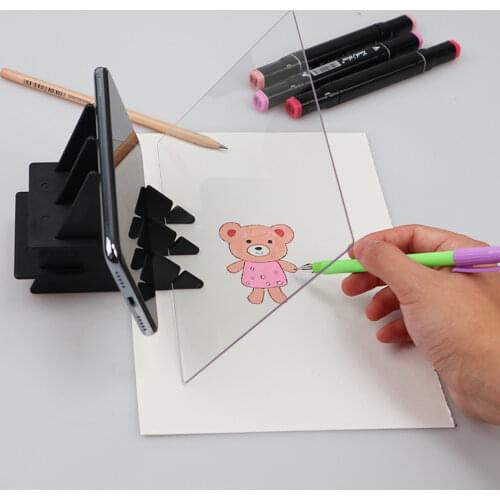Drawing Board Sketch Reflection Dimming Bracket Painting Mirror Plate Tracing Copy Table Projection Board Plotter 13.5cm*20cm
