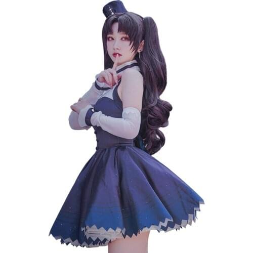 FGO Fate/Grand Order Moon Cancer Girlfriend Ishtar Cosplay Costume Lolita Dress Stock For Girl Women Christmas Party