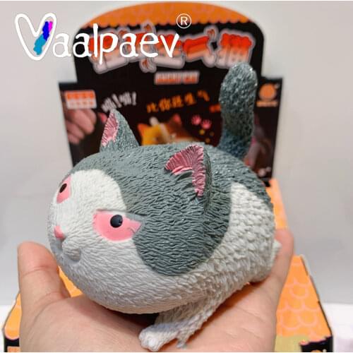 Kawaii Angry Cats Squeeze Anti Stress Relief Squshy Doll Ball Animal Fidget Hand Desk Cute Toys For Girls Kids Gift Dogs Pets