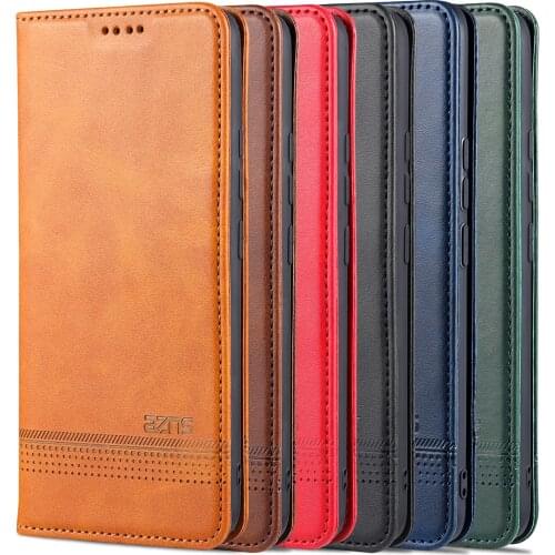 AZNS Leather Flip Case For Realme C12 C15 C25 Narzo 30A realme 8 pro V5 RMX2180 Wallet Cards Stand Phone Cover