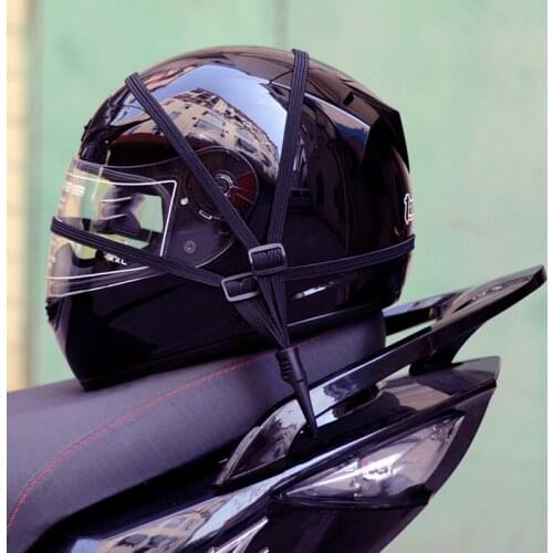 Electric motor scooter modified rope luggage net cover outdoor rope tied helmet bundled with debris