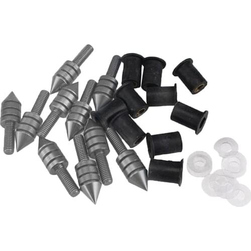 Motorcycle Black Windshield Bolts Screw Nuts for M5 Windscreen Bolt Pattern