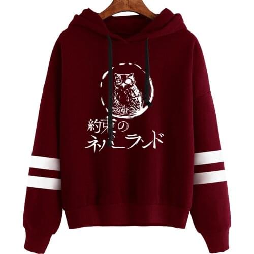The Promised Neverland Hoodies Anime Cosplay Character Print Men Women Long Sleeve Loose Oversized 4XL Sweatshirt 2021 Top Hoody