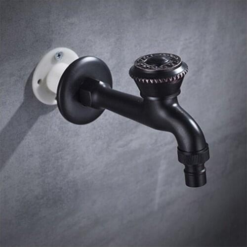 New Brass Antique Black Oil Brushed Bibcock Outside Tap Washing Machine Faucet Toilet Bibcocks Tap Garden Faucet