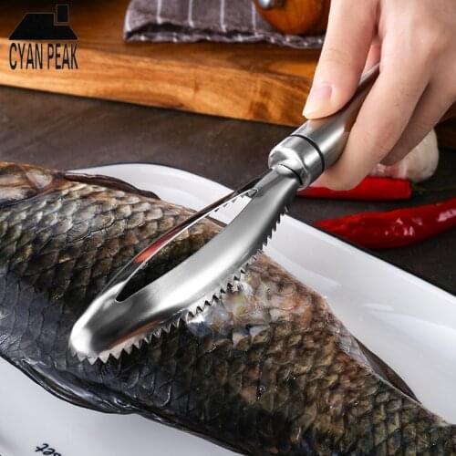 Fish Scales Scraping Graters Fast Remove Fish Cleaning Peeler Scraper Fish Skin Bone Remover Bone Tweezer Kitchen Tool Gadget