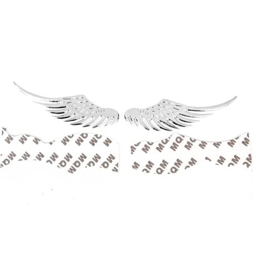 Pair Of Metal Wings Auto Car Truck Vinyl Graphics Decal Sticker Decor