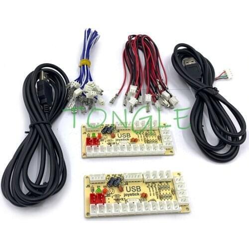 5PCS 5V USB PC Zero Delay Encoder Control Board Diy Kit 2.8mm 4.8mm 5Pin Push Button Joystick Cable Arcade Accessories Porjects