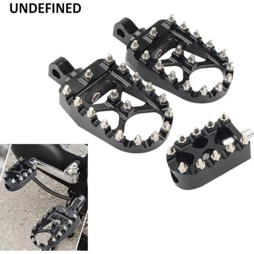 Motorcycle Foot Pegs MX Wide Fat Footrests Pedals w/Shifter Pegs For Harley Sportster XL 883 1200 Dyna Street Bob Bobber Custom