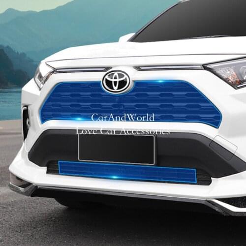 For Toyota RAV4 2016-2019 2020-2022 Stainless Steel Middle Grilles Insert Net Protecte Guard Mesh Trims Cover Car Accessories