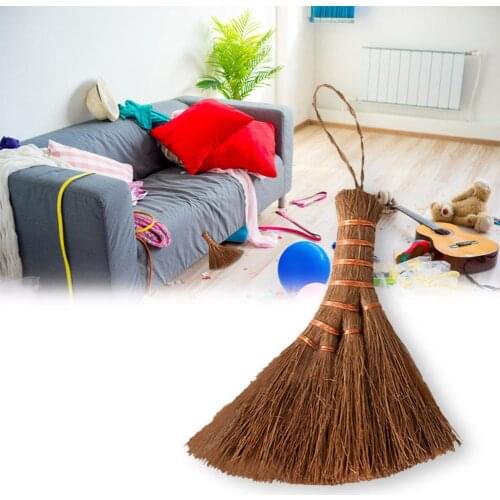 Whisk Brush Sturdy Hand Brush for Home Car Use Brown Mini Broom Easily Cleans Car Mats and Table Dinner Home Clean Tool