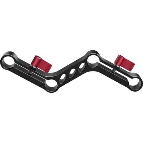 Z Type Offset Pipe Clamp 15mm Four-hole Connector Shoulder Support Bracket SLR Photography Accessories Rail Extension