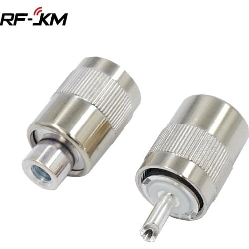 Connector UHF male PL259 plug solder RG58 RG142 LMR195 RG400 50-3 RF cable Silve