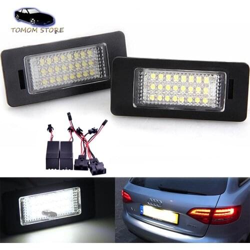 Canbus No Error White LED License Plate Light for VW Tiguan Multivann Transporter T6 Touran Touareg Sharan Passat B7 Polo Jetta