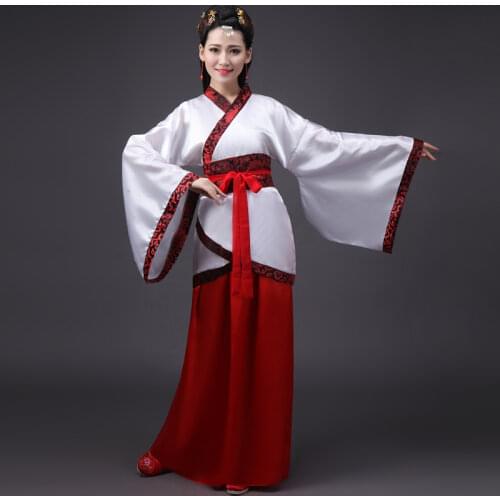 Traditional Chinese Han Dynasty Red and White Plus Size Dresses Woman S - Xxl Cosplay Chinese Dress Hanfu Festival Women Clothes