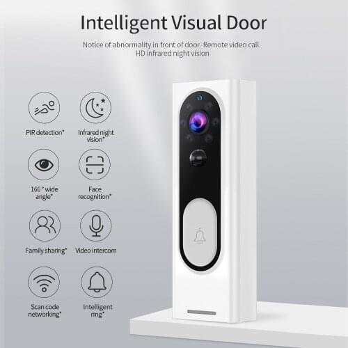 Smart Doorbell HD Camera WIFI Wireless Call Intercom Night Vision for Apartments Door Bell Ring for Phone Home Security Cameras