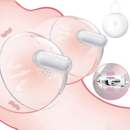 Nipple Sucker Vibrator And Brush Breast Enlargement Pump USB Charging Female Masturbation Bra Nipple Massage Stimulator Sex Toy