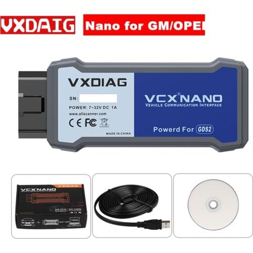 VXDIAG VCX NANO for GM/OPEL GDS2 Diagnostic Tool for GM GDS2 Scanner GDS2:V2019.04 Tech2win: V16.02.24