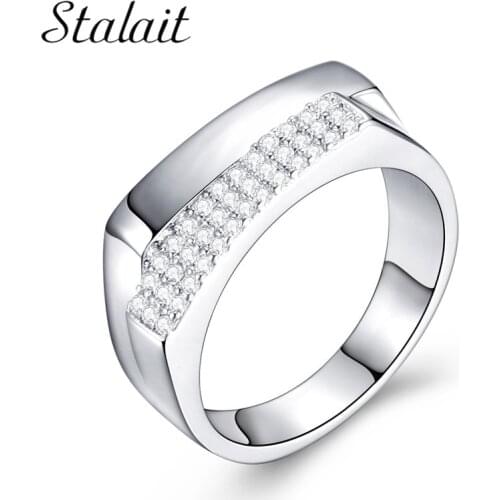 Womens Rings With Princess Crystal Stone Fashion Band Charm Ceramic Rings Simple White Stainless Steel New Designer Rings