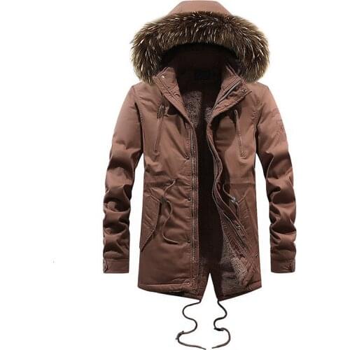 Winter Man Cotton Increase Villus Lead Mens Wear Loose Coat Man Solid Color Cotton-padded Clothes