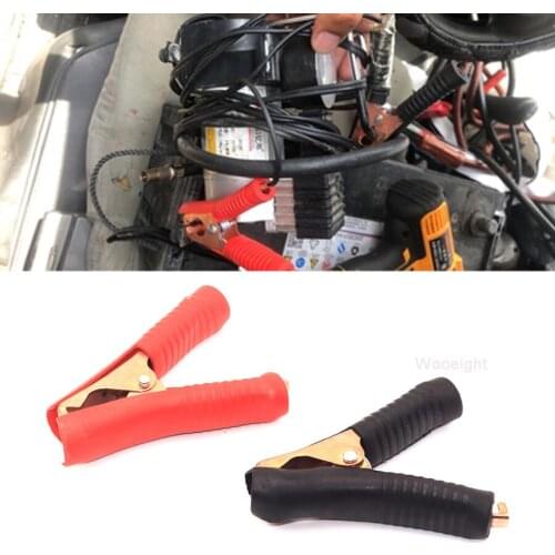 Wooeight 2Pcs Car Electrical Connection Red Black Alligator Clips Battery Clamps Connector Crocodile Clip Terminals Power Test