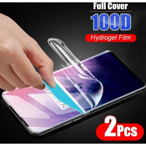 2Pcs 3D Curved Full Cover Clear Soft Hydrogel Film For Oneplus 6 6T 7 7T 8 Pro 8T Nord Screen Protector Frosted No Fingerprint