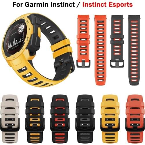 22mm Silicone Watchband Strap For Garmin Instinct Smart Watch Band Replacement Bracelet Wriststrap For Garmin Instinct Esports