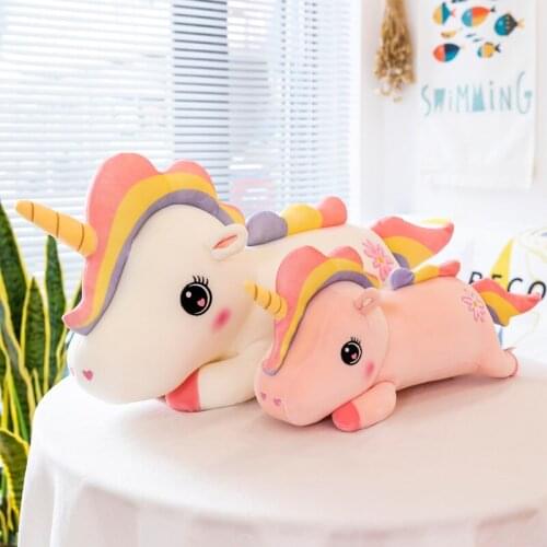 40cm rainbow Unicorn plush toy doll cute doll pillow rainbow color high quality cute Unicorn doll boy girl gift Christmas gift
