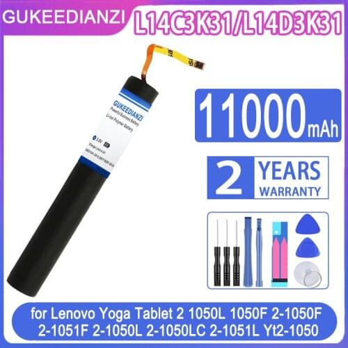 Battery L14C2K31 L14D2K31 11000mAh 9000mAh for LENOVO YOGA Tablet 2 830L 830F 830LC 2-830L/LC/F/ 2-851F 2-1050L/F/LC 2-1051L/F