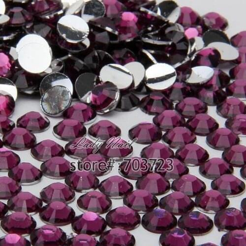 1000PCS ss20 5mm Hot Sale Flatback Acrylic Makeup Nail Art Decoration Glitter Rhinestones Beads Purple green N17