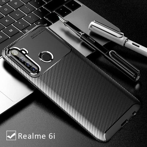 Case on realme 6i bumper cover for oppo realmi 6 i i6 realme6i global protective phone coque back bag silicone matte soft tpu