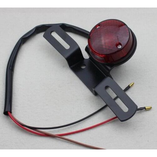 Custom Black Tail Brake Stop Running Light + License Plate Holder Bracket Relocator Custom Motorcycle Bobber Chopper Cruiser