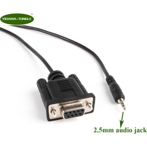 DB9 9 PIN FEMALE TO 2.5mm 3P MALE JACK ADAPTER SERIAL RS232 gluco meter radio cable