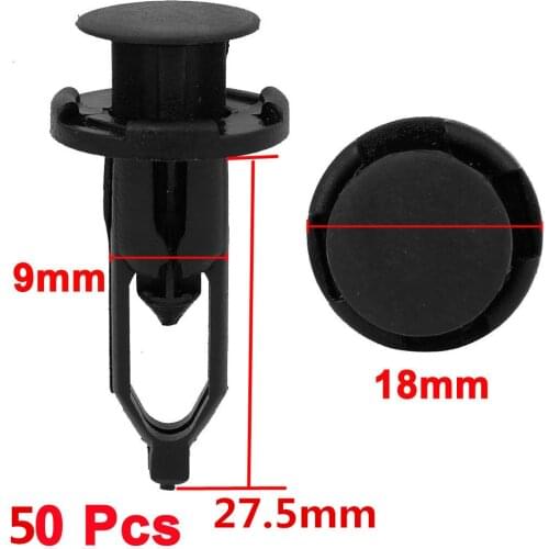 9mm Auto Bumper Fastener Hole Rivet Retainer Push Engine Cover Car Door Trim Panel Clip Fasteners for Toyota Lexus