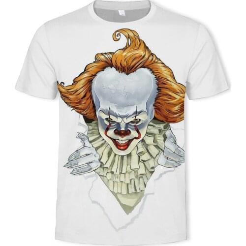Kids Boys and Girls Horror Clown Movie 3D Printed Harajuku T-shirt Hip Hop Streetwear Oversized